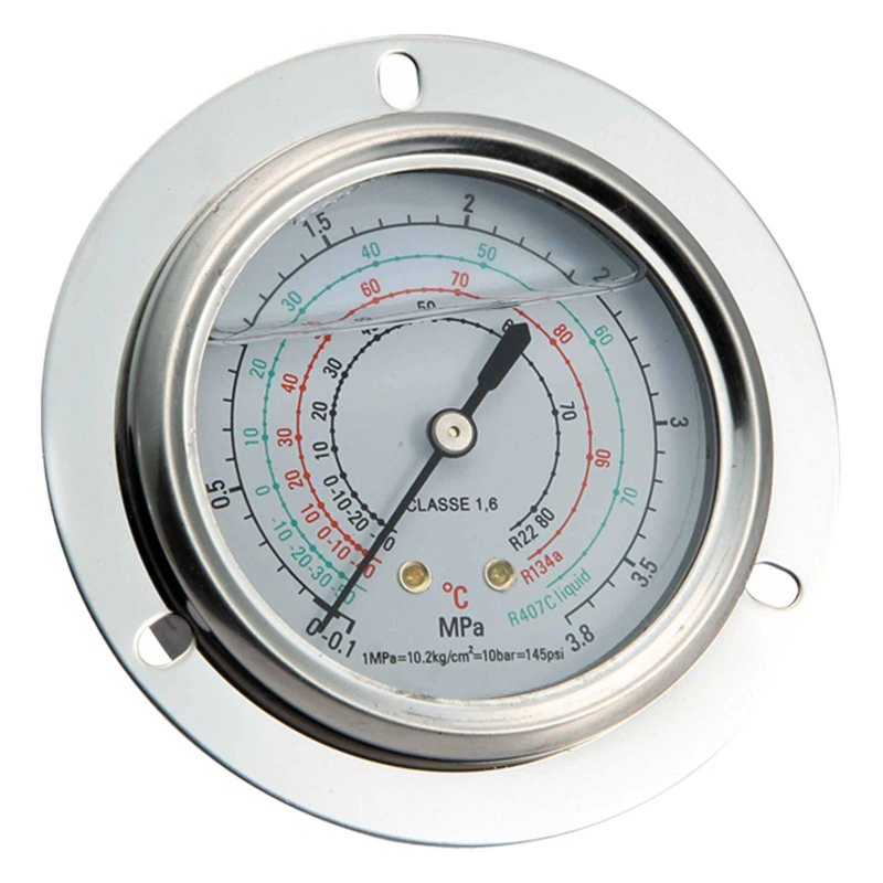 Осевой маслонаполнитель Hongsen HS/Y63 (глицерин) F22 Британский порт/410A Британский порт Манометр высокого давления низкого давления масла
