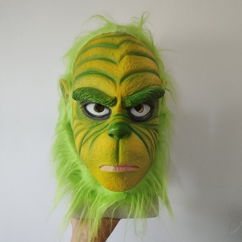 耳朵绿毛怪头套