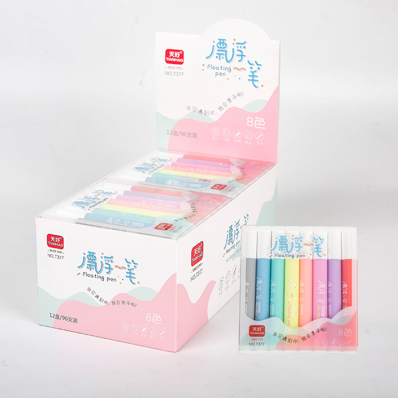 T377 lápiz flotante para niños herramientas de dibujo flotantes en el agua pincel creativo de arte lápiz de pizarra de color