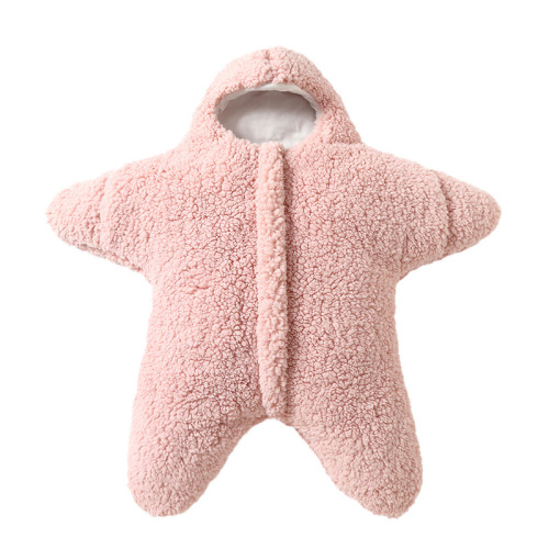 Winter and Spring Thick Cashmere Star Sleep Bag for Babies, Anti-Kick Blanket, Warm Sleeping Bag for Newborns, Anti-Sudden Infant Death Syndrome Bodysuit