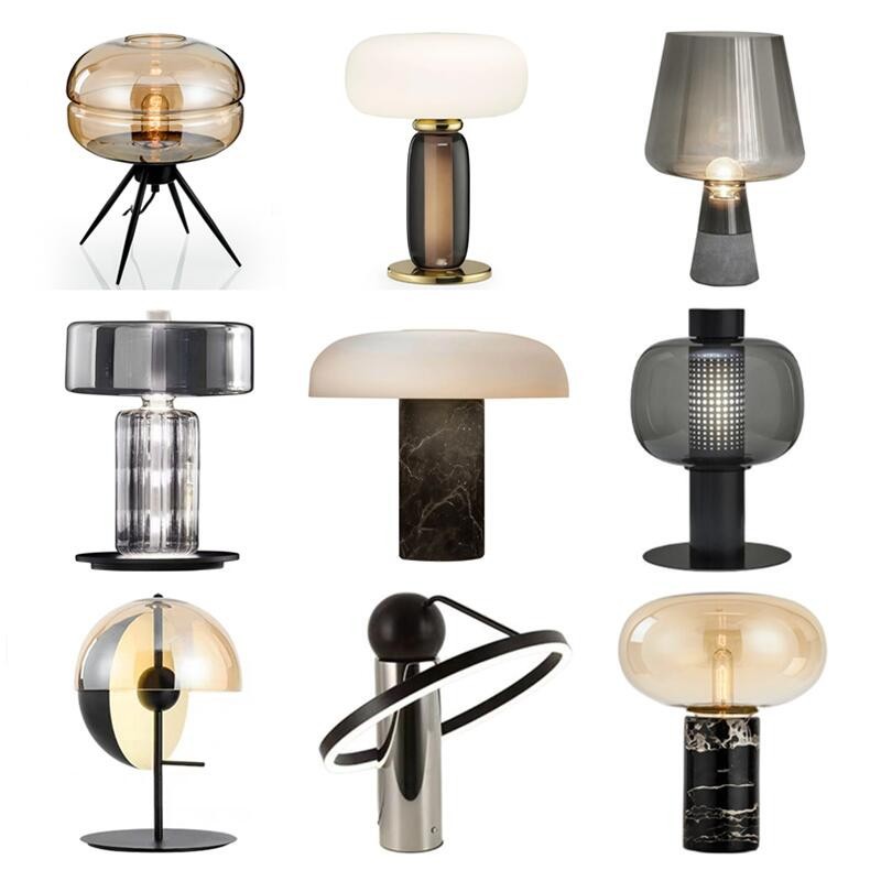 Fábrica directa de diseño nórdico moderno y minimalista sala de estar dormitorio lámpara de cabecera sala modelo nueva lámpara de escritorio decorativa