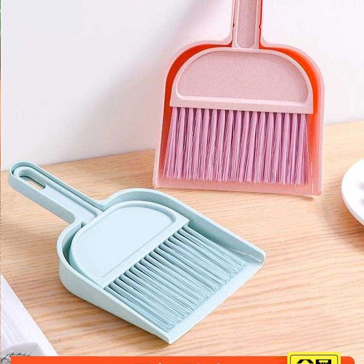 Desktop Small Broom and Dustpan Set Mini Cleaning Dustpan Table Brush Creative Keyboard Cleaning Car Dustpan Broom