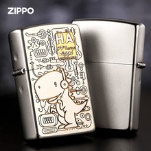 Zippo之宝正品深雕音乐防风煤油打火机可爱创意点烟个性zipoo