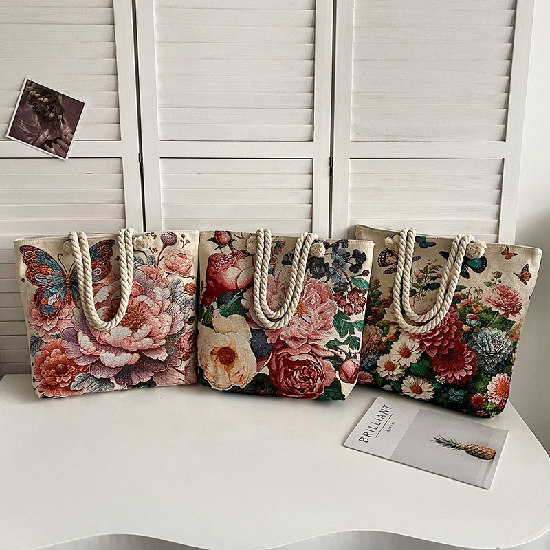 double-sided ethnic shopping bag