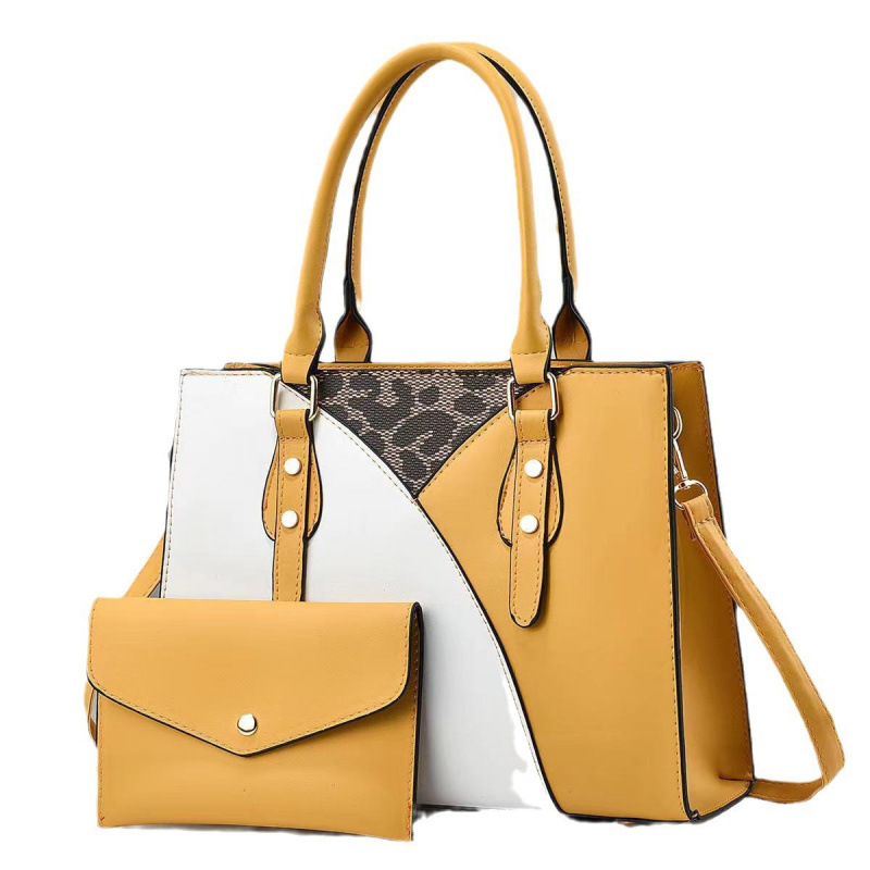 Dos paquetes de bolsas de niños y madres 2025, bolsas de mano de nuevo color color, temperamento de textura, bolsas de hombro inclinadas transfronterizas