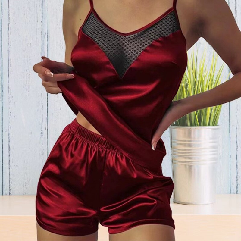Domestic and foreign trade new European and American sexy underwear temptation home clothes two-piece sexy lace pajamas crazy
