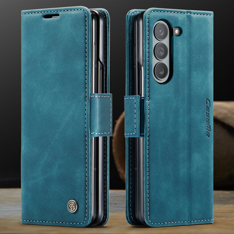 Caseme Is Suitable for Samsung Zfold7 Mobile Phone Case Zfold6 Flip Leather Case Zfold5 Card Zfold4 Stand