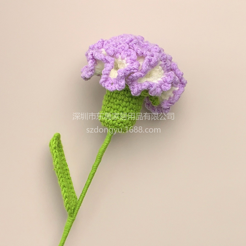 玫瑰花编织花束假花手工钩针仿真花毛线花朵成品情人节教师节礼物|undefined