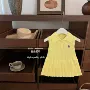 原创polo学院风刺绣百褶裙