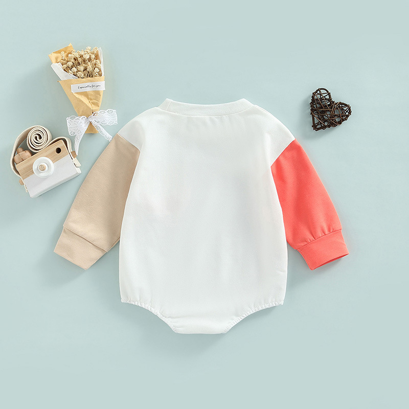 Contrast Long Sleeve Romper - Stylish Look