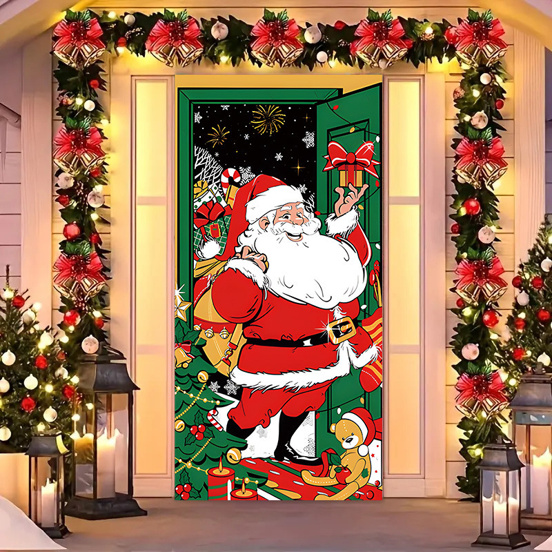 Transfronterizos JIT Navidad decoración colgante festivales atmósfera etiqueta de puerta fiesta atmósfera de fondo decoración cubierta de puerta