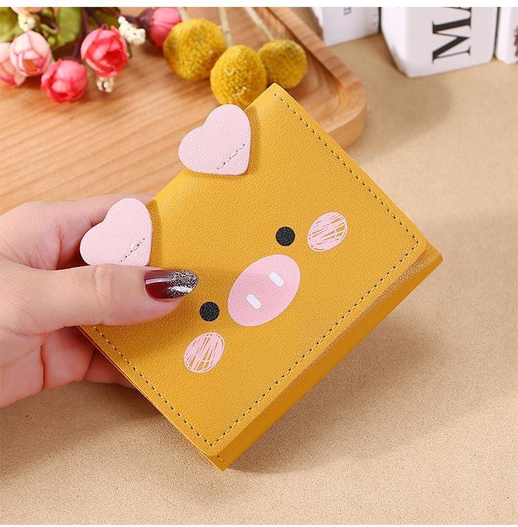 PU Leather Material Cartoon Pattern Women's Spring&summer Pu Leather Cartoon Cute Square Buckle Coin Purse