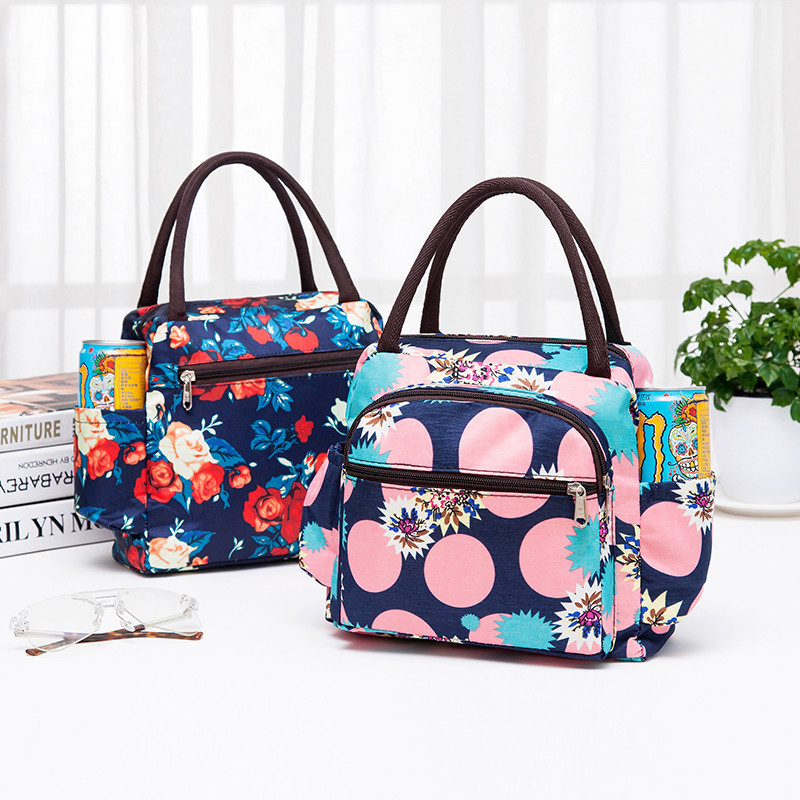 Handbag Women's Small Cloth Bag Thickened Lunch Box Bag for Women Middle-aged Mother Carrying Bag Crossbody Rice Bag for Work