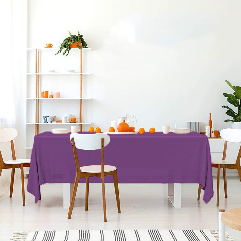 Mantel Desechable de Color Sólido, Mantel de Plástico PE Impermeable y Resistente al Aceite, Engrosado, para Hotel, Hogar, Fiesta, Venta al por Mayor, Mesa de Comedor