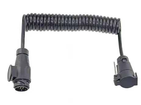 European-Style 7-Pin Trailer Power Conversion Interface Aluminum Alloy Socket 7-Hole Tail Light Brake Light Signal Connector