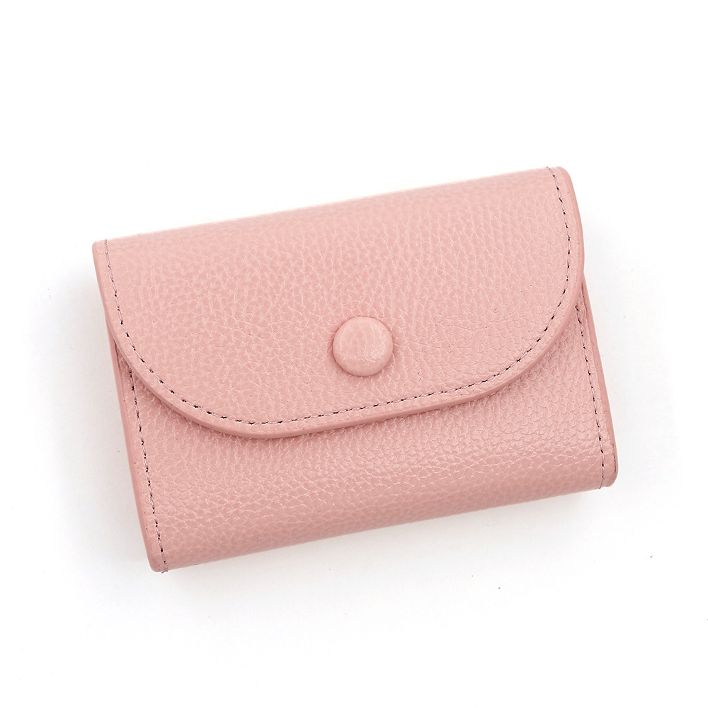 Textura de cuero mini billetera litchi estampado con bolso de tarjeta de cuero suave bolso de cambio bolso de tarjetas de visita bolso de monedas