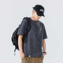 新款高街扎染t恤男女夏季宽松潮牌重磅休闲百搭青少年半袖上衣服