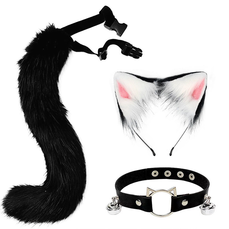 熊掌兽爪猫爪手套半指cosplay漫展道具可爱长毛绒万圣节手套欧美|undefined