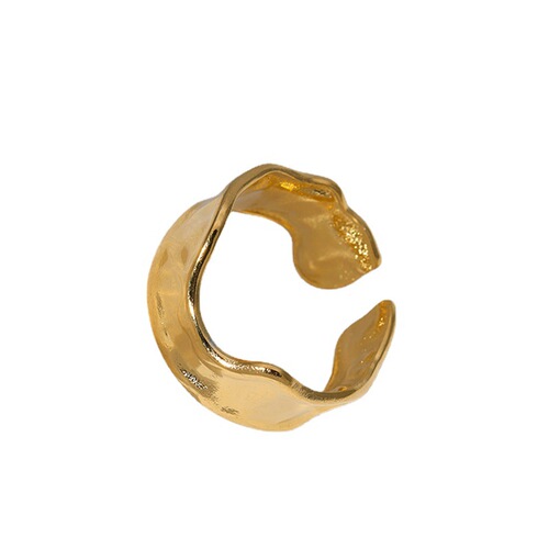 Cross-border European and American style stainless steel open ring for women irregular ins style simple ring non-fading titanium steel ring