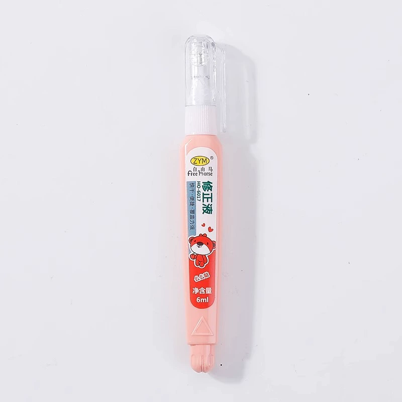 Cartoon children's stationery modification solution modified solution fast dry white office pen shape student modification solution 6ml