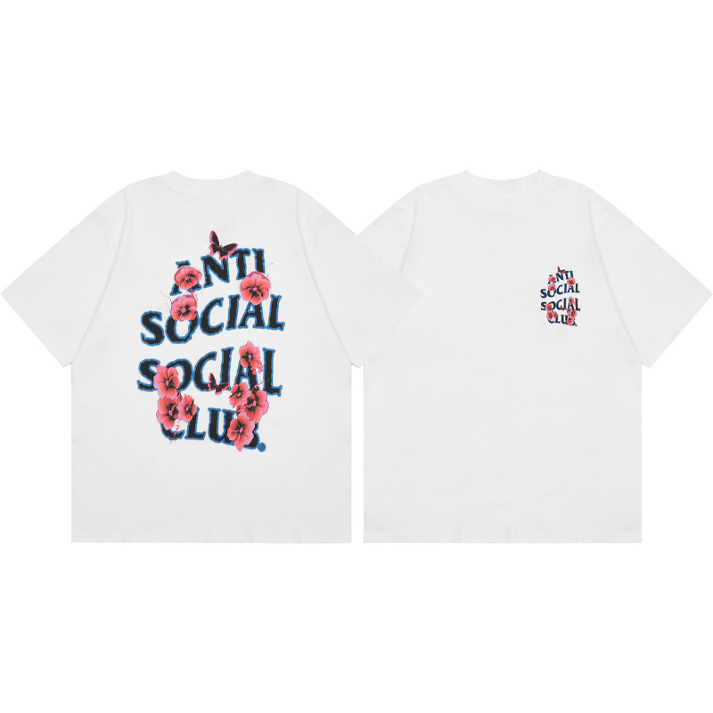 Versión correcta ASSC Club de dibujos animados relámpago impresión conjunta cuello redondo de los hombres Jersey pareja manga corta Camiseta moda