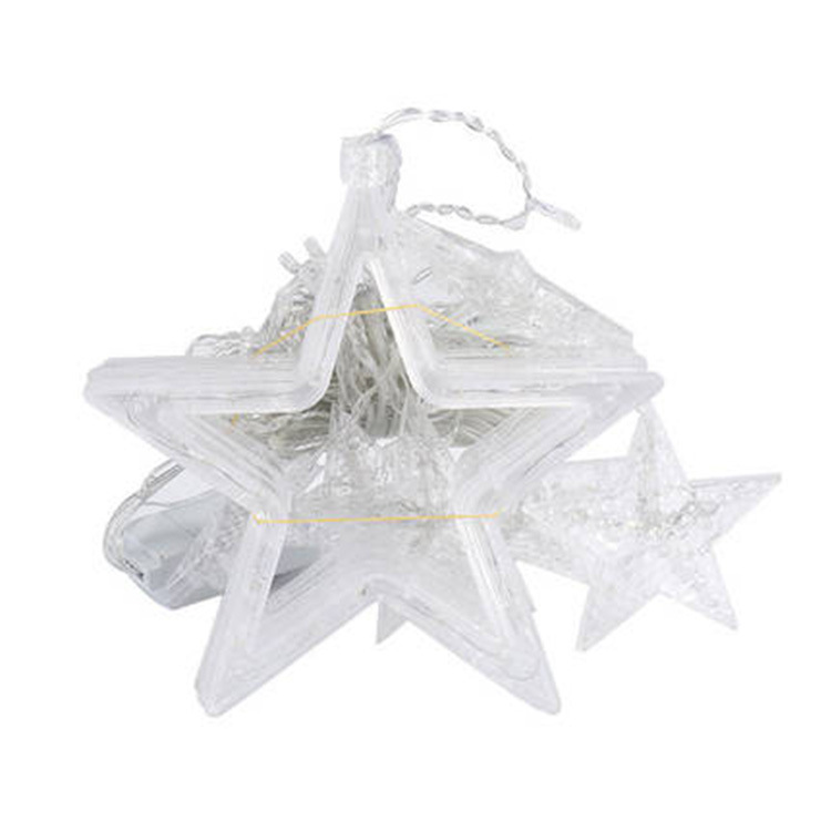 Luz de la estrella del LED cortina de luz de color luz de cadena luz intermitente día de Navidad red ventana decoración de la habitación Cadena de luz al por mayor