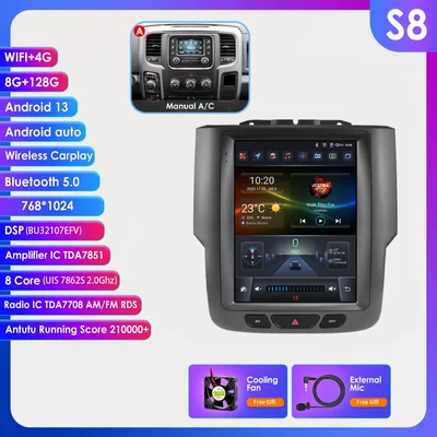 Ram1500 Ram 13-18 Android Large-Screen: DVD Navigation - model-a-8128g-wifi4g-lte-version-7862-carplay-eight-core-97inch-suitable-for-13-18-dodge-rams