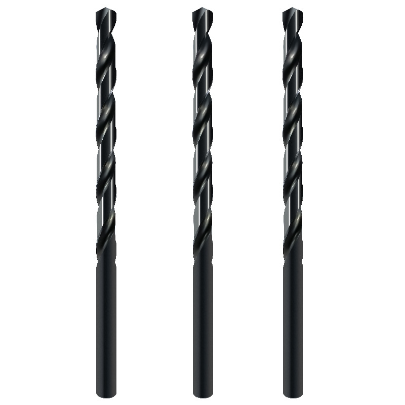 Acero de alta velocidad endurecido broca torcida alargada broca de nitruro negro broca de agujero profundo carpintería de alta dureza 10mm broca extra larga