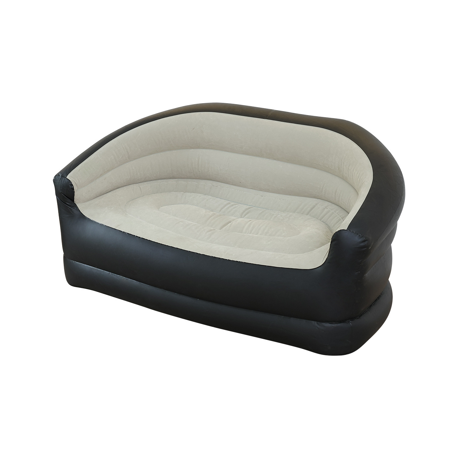 Sofá inflable perezoso grueso a través del espejo, sillón reclinable plegable, sofá exterior con combinación de pedal, sofá flocado