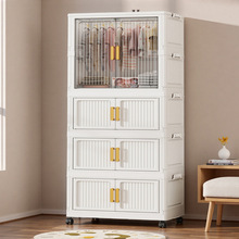 儿童衣柜免安装收纳柜子婴儿简易小衣橱宝宝玩具零食柜折叠储物柜