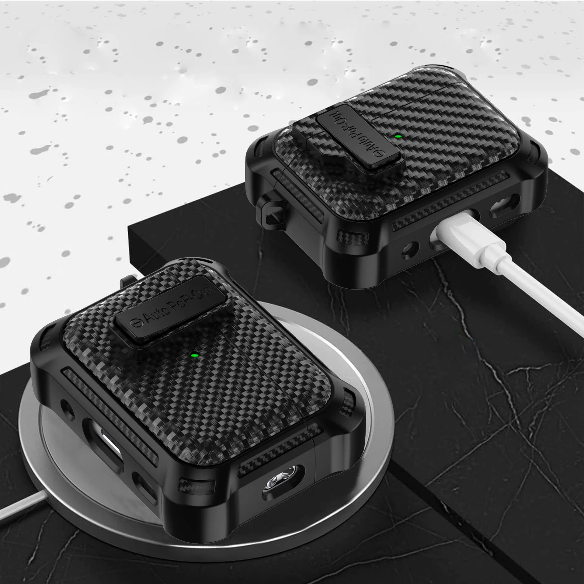 Подходит для наушников airPods, защитный чехол из углеродного волокна в стиле меха третьего поколения, защита от падения, новая модель AirPods pro2