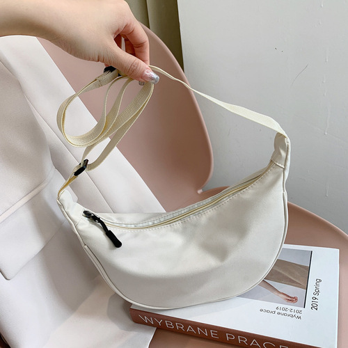 Nylon Crossbody Bag Women  New Trendy Dumpling Bag Lightweight Small Shoulder Bag Underarm Bag Single Shoulder Canvas Bag Wholesale
