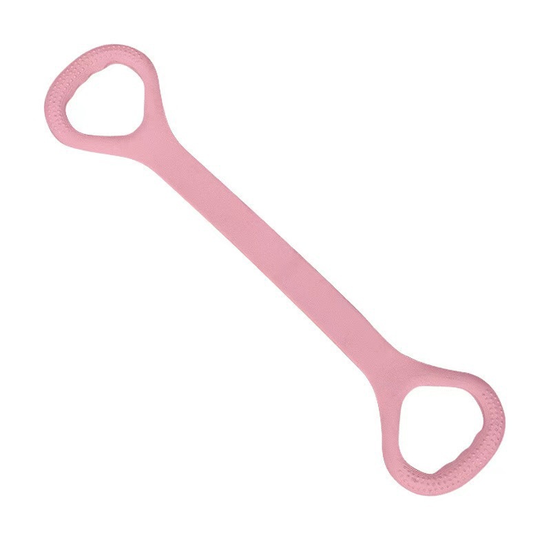 Banda de resistencia figura 8 para mujeres, estiramiento de espalda, entrenamiento de hombros, adelgazamiento de espalda, banda elástica para yoga, cuerda elástica de silicona engrosada, banda elástica engrosada.