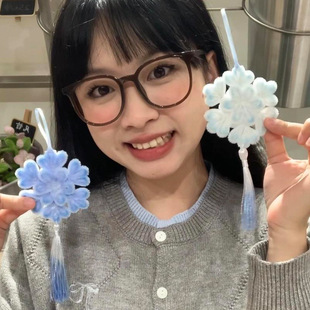 Handmade DIY Twist Stick Snowflake Pendant Material Bag Self-made Car Hanging Decoration for Girlfriend Gift