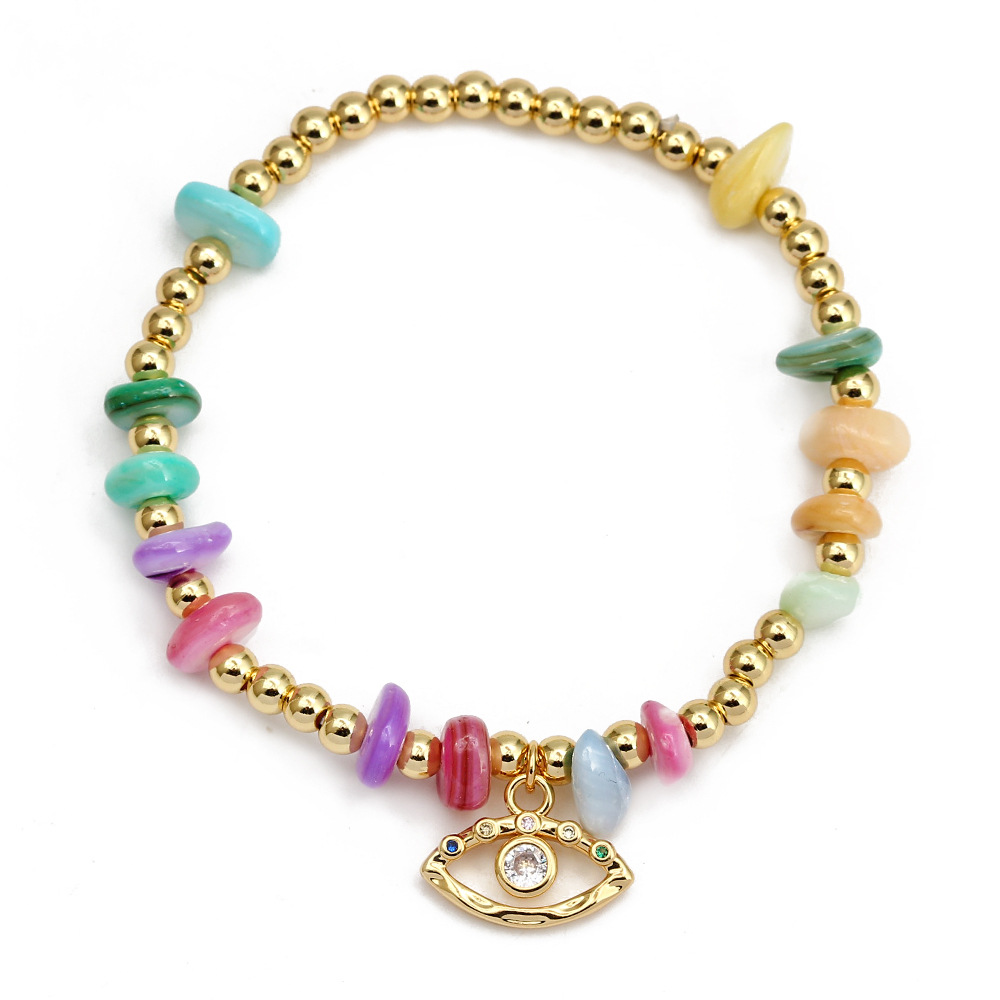 Fashion Eye Copper Inlay Zircon Bracelets 1 Piece