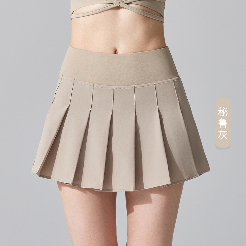 cintura alta adelgazamiento antibacteriano pantalon running fitness yoga falda de busto tenis bádminton golf falda corta