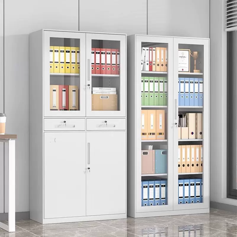 高档加厚文件柜铁皮柜拆装办公室带锁资料档案收纳财务凭证储物柜