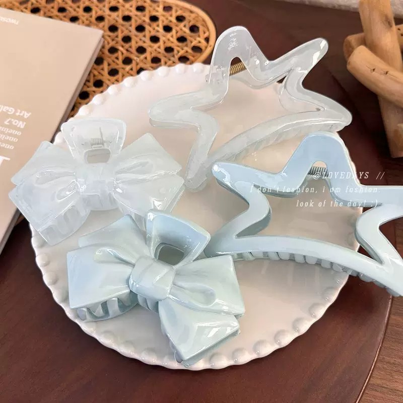 Summer Sea Salt Blue Star Hair Clip, Gentle Girl's Back-of-the-Head Updo Hair Accessory, 2026 New Style