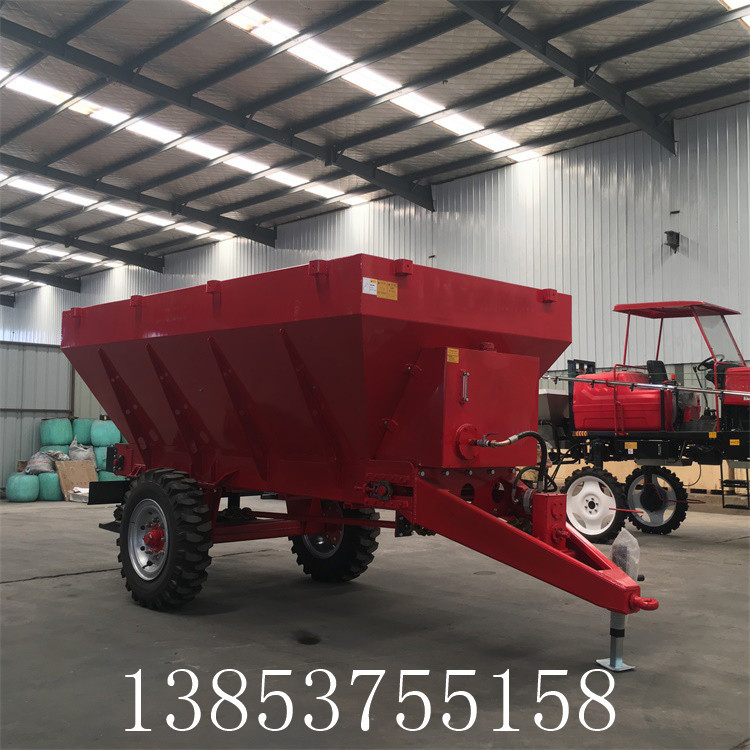 肥料撒播机 拖拉机带撒肥机后置撒肥车 轮式牵引施肥器 干湿可撒
