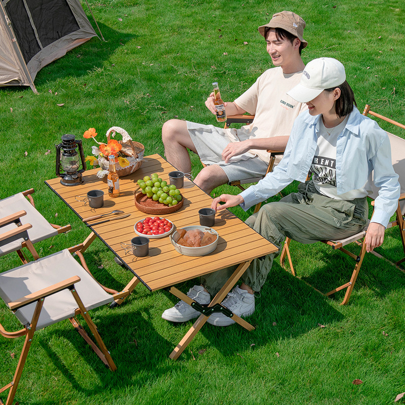 야외 캠핑 장비 피크닉 접이식 테이블과 의자 스톨 여행 테이블과 의자 캠핑 휴대용 야외 테이블과 의자 조합