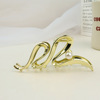 Hairgrip from pearl, big crab pin, elegant metal shark, hairpins, hair accessory, South Korea
