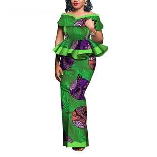 1 piece of African ethnic women's dress cotton wax cloth printed clothing cross-border e-commerce supply wholesale