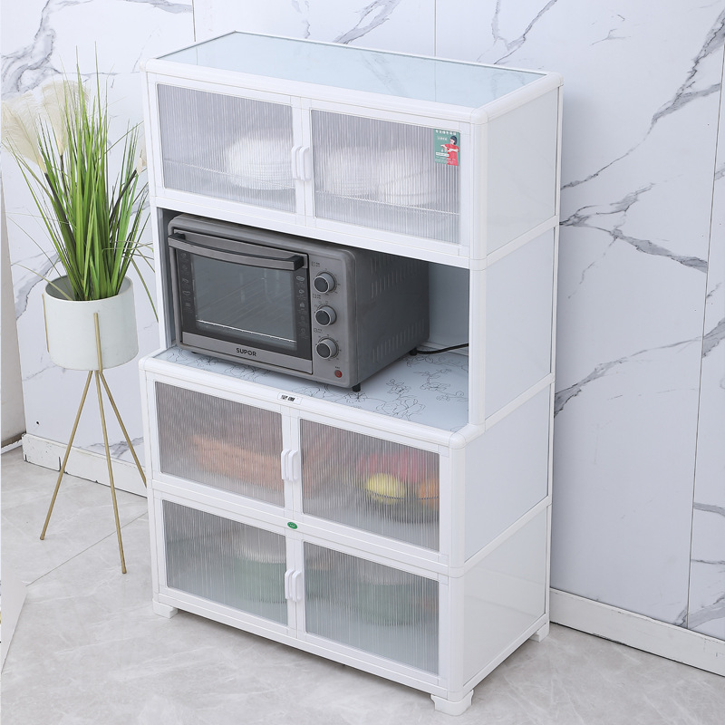 Armario de comedor armario de cocina moderno simple armario de almacenamiento sala de estar contra la pared armario de almacenamiento estante de microondas