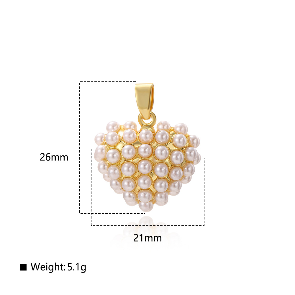 10g Weight Pendant Jewelry Making Type 30 * 20mm Jewelry Making Size Artificial Pearls Inlay Material DIY Jewelry Accessories Classification 1 Piece Quantity Artificial Pearl, Copper Material Star, Heart Shape Pattern All Seasons Season Plating Design Casual Style 1 Piece 30 * 20mm Artificial Pearl Copper Artificial Pearls Star Heart Shape Pendant 11