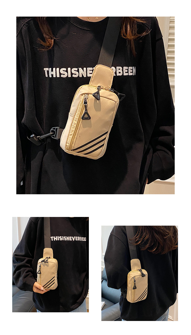 Fashionable crossbody phone bag, niche chest bag, mini crossbody bag, casual Japanese sporty small bag, light and simple single-shoulder bag full figure