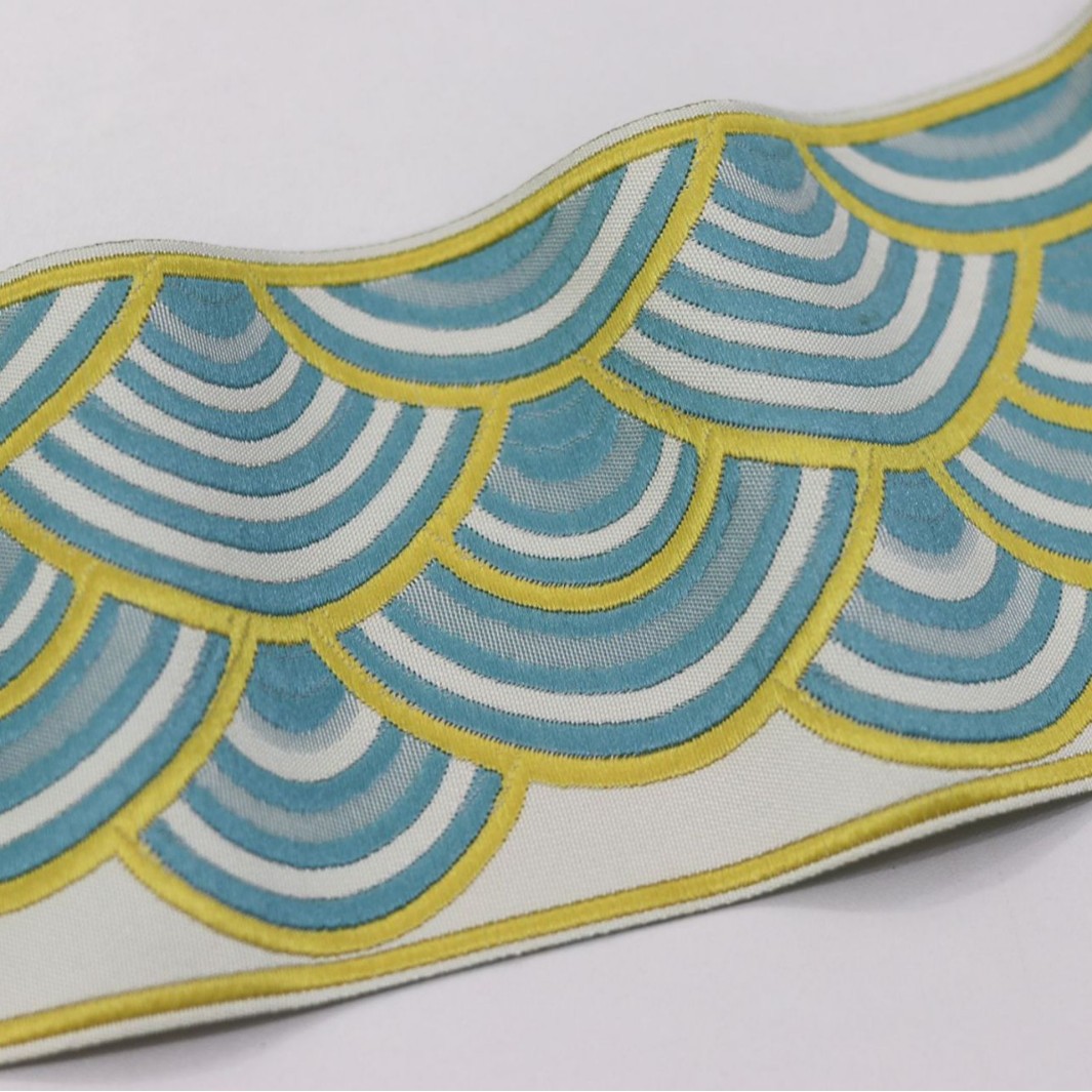 9cm de ancho de alta precisión de la cinta patrón de la nube ropa sofá cojín de la cama cortina de mesa corredor de la cama hogar textil cinta decorativa