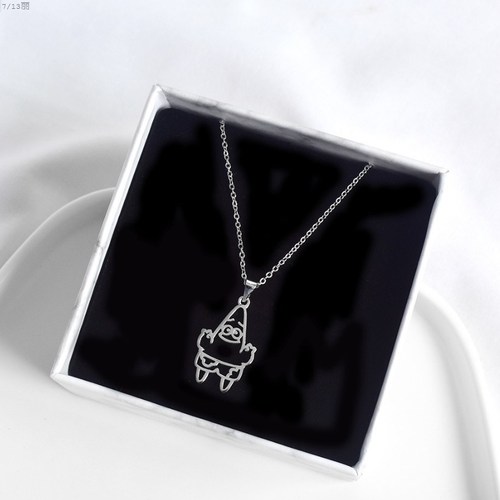Necklace for Best Friends: Three People, Male and Female, Cute Cartoon SpongeBob and Patrick Plush, Couple Friendship Pendant Necklace Gift for Girls