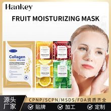 跨境Face Mask芦荟面膜贴水果面膜补水保湿片装全英文骨胶原面膜