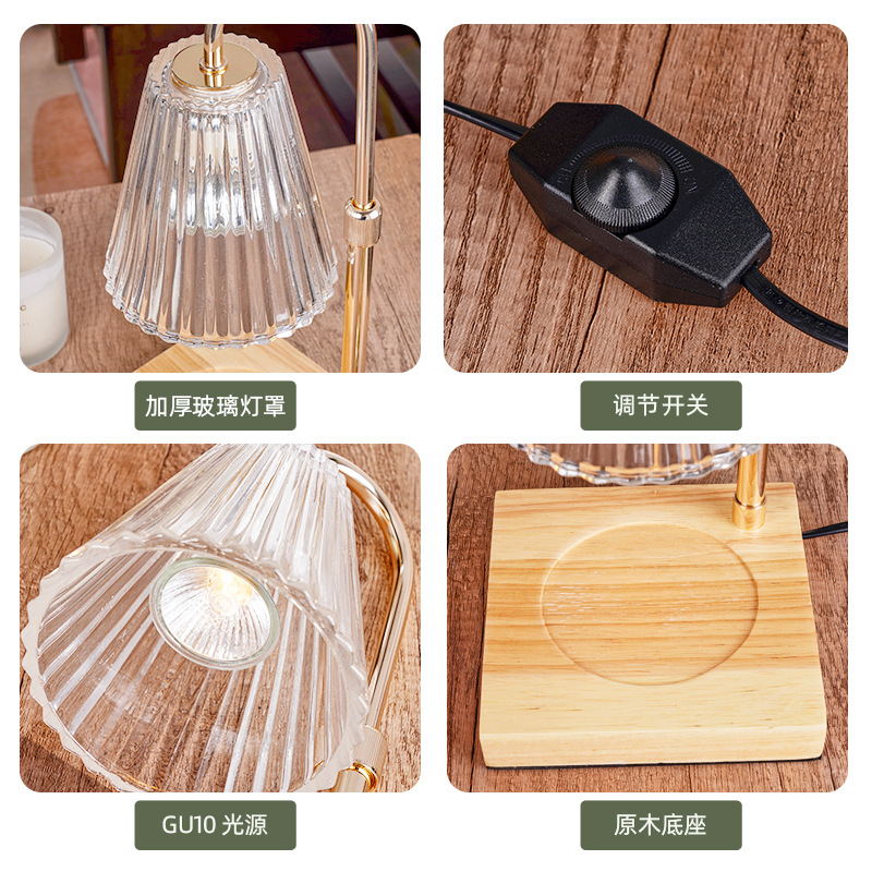 Lámpara de aromaterapia creativa lámpara de cera de fusión fragancia de vela lámpara de vela de fusión lámpara de cabecera cálida fragancia nórdica expandiendo atmósfera decorativa pequeña lámpara de mesa