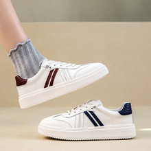 真皮板鞋女2025秋新款一脚蹬懒人休闲鞋百搭舒适运动德训小白鞋女